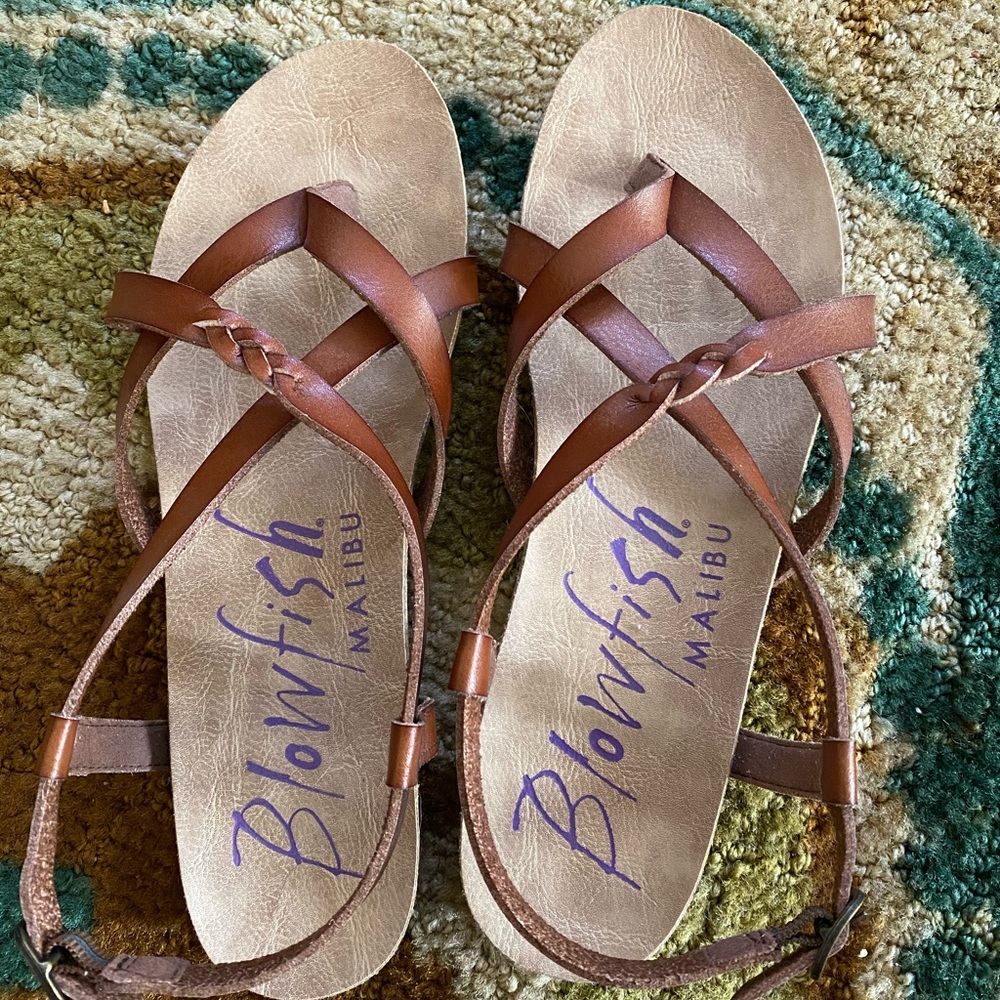 Brand new Blowfish leather sandals. Size 8 1/2.